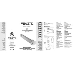 Vibrador Ultra-Realista recarregável com movimentos de rotação com comando - R7 -  Virgite