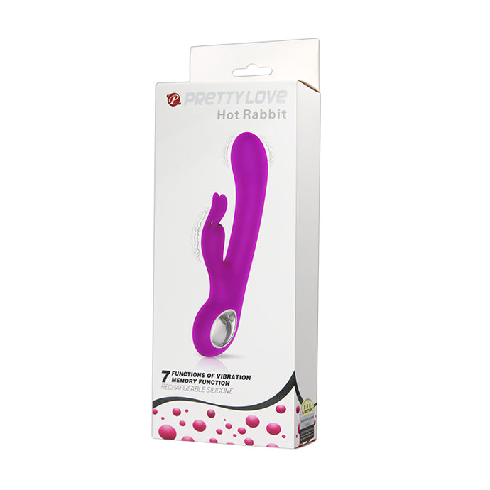 Vibrador Vaginal com Estimulador de Clitóris Coelho - Hot Rabbit - Pretty Love