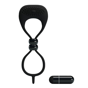 Anel vibratório para pénis e testículos - ajustável - Locker - PrettyLove