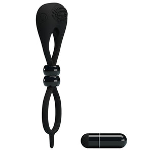 Anel vibratório para pénis e testículos - ajustável - Locker - PrettyLove