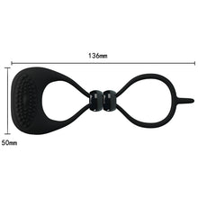 Carregar imagem no visualizador da galeria, Anel vibratório para pénis e testículos - ajustável - Locker - PrettyLove
