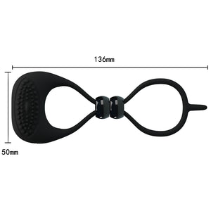 Anel vibratório para pénis e testículos - ajustável - Locker - PrettyLove