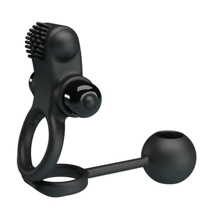 Anel Vibratório para Pénis e Testículos com Bola by Pretty Love