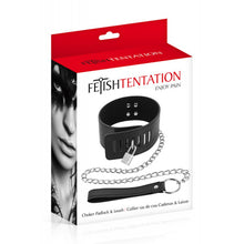 Carregar imagem no visualizador da galeria, Coleira Ajustável com Cadeado e Trela by Fetish Tentation
