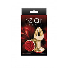 Carregar imagem no visualizador da galeria, Plug Anal metálico com rosa vermelha- Rear Assets
