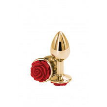 Carregar imagem no visualizador da galeria, Plug Anal metálico com rosa vermelha- Rear Assets
