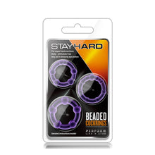 Carregar imagem no visualizador da galeria, Conjunto de 3 Anéis para Pénis e Testículos - Beaded Cockrings - Stay Hard
