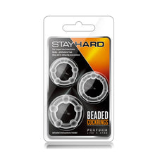 Carregar imagem no visualizador da galeria, Conjunto de 3 Anéis para Pénis e Testículos - Beaded Cockrings - Stay Hard
