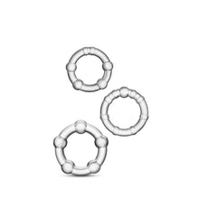 Carregar imagem no visualizador da galeria, Conjunto de 3 Anéis para Pénis e Testículos - Beaded Cockrings - Stay Hard
