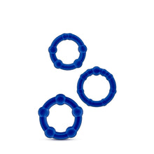 Carregar imagem no visualizador da galeria, Conjunto de 3 Anéis para Pénis e Testículos - Beaded Cockrings - Stay Hard
