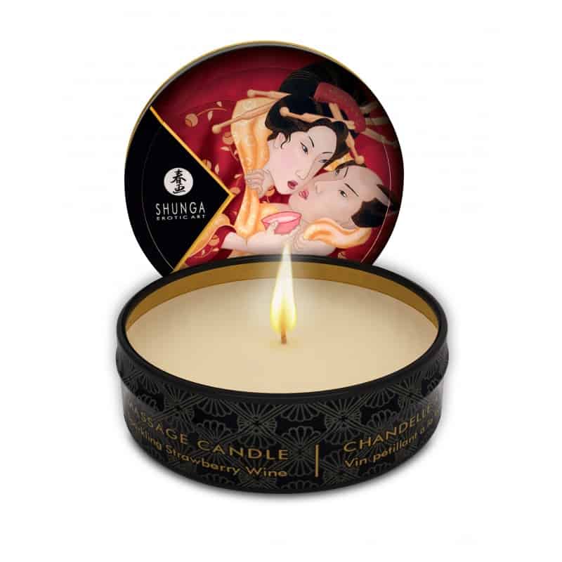 Vela de Massagem - Vinho espumante de Morango - 30ml - Shunga