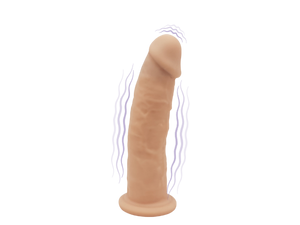 Vibrador Realístico Regarregável 17,5cm Rosa/Beige