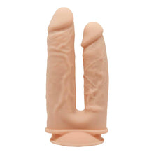Carregar imagem no visualizador da galeria, Vibrador realista duplo com vibração 17.5 e 19.5 cm - SILEX
