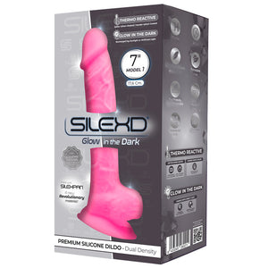 Dildo Realístico Brilha no Escuro 17.5cm com Termo Reacção by SilexD