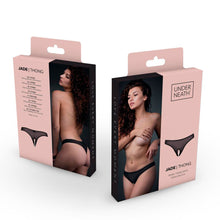 Carregar imagem no visualizador da galeria, Tanga transparente com abertura e pérolas “Jade”
