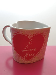 Caneca em Forma de Coração - I Love You