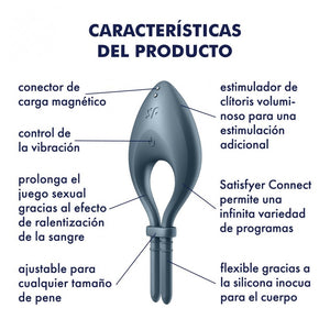 Anel peniano vibratório com APP - Bullseye - Satisfyer