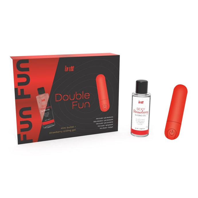 Kit com bala vibratória e lubrificante - DOUBLE FUN - INTT