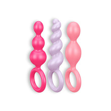 Carregar imagem no visualizador da galeria, Conjunto de 3 plugs anais coloridos - Booty Call - Satisfyer
