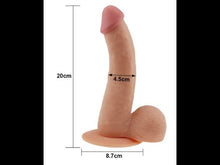 Carregar e reproduzir vídeo no visualizador da Galeria, Dildo realista com pele cibernética -  Cyber skin 8.8” 20cm - The ultra soft dude - LOVETOY
