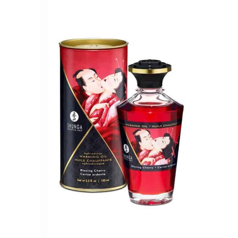 Óleo de Massagem - Efeito de Aquecimento - Cereja - 100ml - Shunga