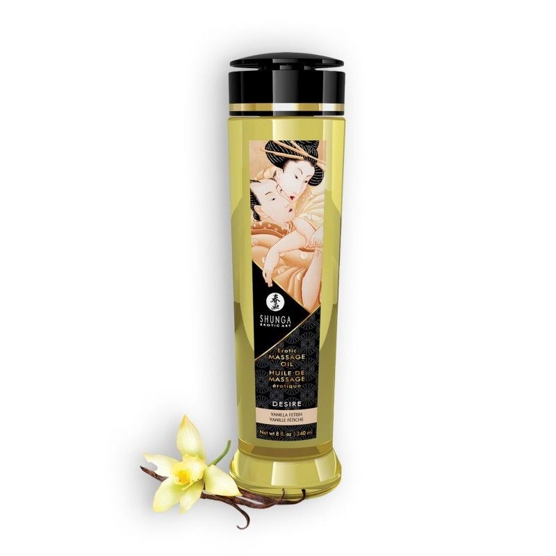 Óleo de Massagem Estimulante com Aroma a Baunilha - Shunga - 240ml