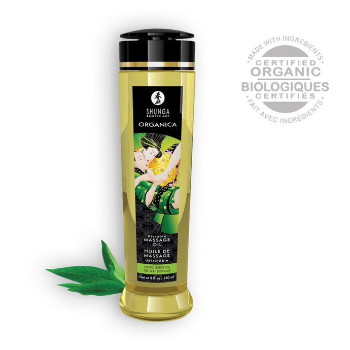 Óleo de Massagem Estimulante com Aroma a Chá Verde - Shunga - 240ml