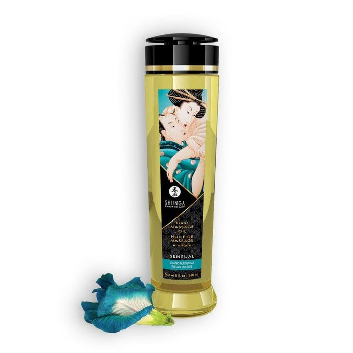 Óleo de Massagem Estimulante com Aroma a Flores Tropicais - Shunga - 240ml