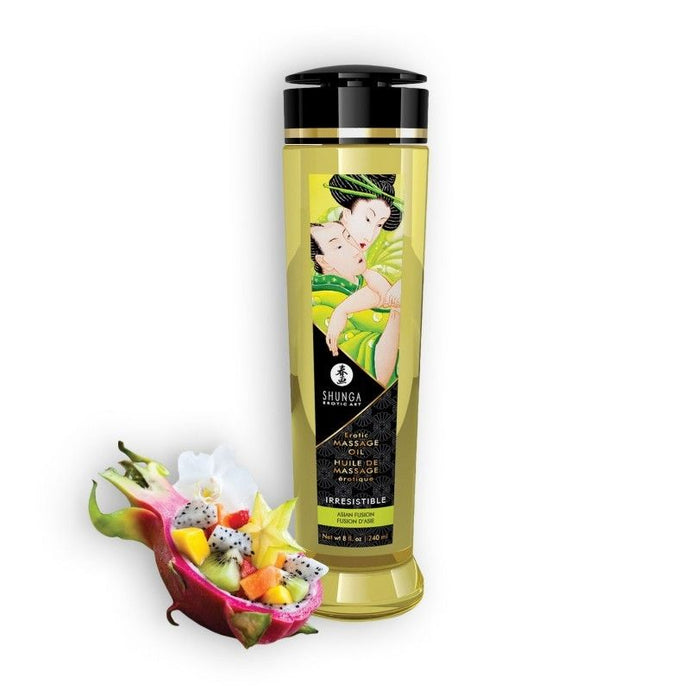 Óleo de Massagem Estimulante com Aroma a Fusão Asiática - Shunga - 240ml