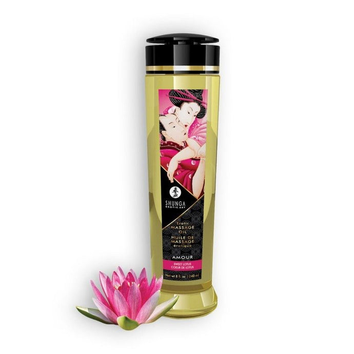 Óleo de Massagem Estimulante com Aroma a Lotus - Shunga - 240ml