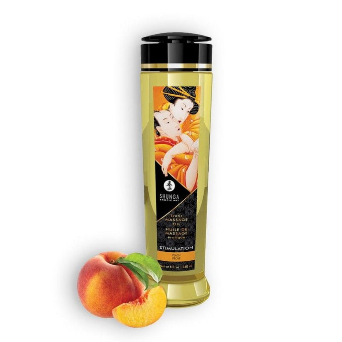 Óleo de Massagem estimulante com aroma a PÊSSEGO - SHUNGA - 240ml