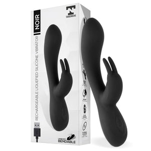 Vibrador NOIR com Estimulador de Clitóris - Totalmente Flexível