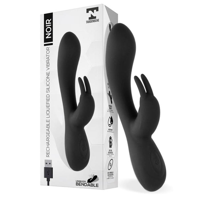 Vibrador NOIR com Estimulador de Clitóris - Totalmente Flexível