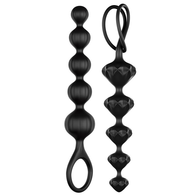 Conjunto de 2 Tiras Anais Love Beads Pretas - SATISFYER