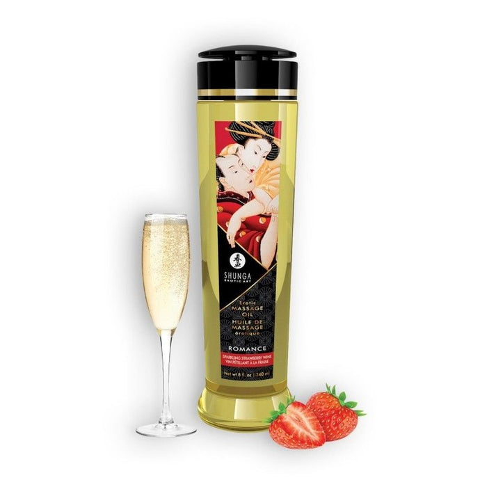 Óleo de Massagem com Aroma Morangos com Champanhe - 240ml