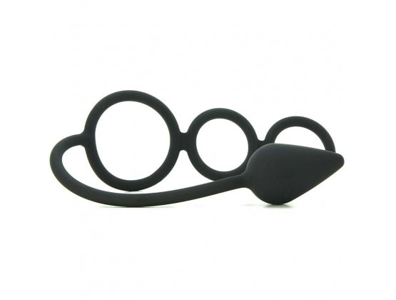 Triplo Anel Peniano com Plug anal - 3 Ring circus - RENEGADE