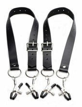 Carregar imagem no visualizador da galeria, Cintos para pernas com pinças para lábios vaginais - Labia Spreader - Master Series
