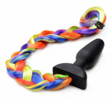 Carregar imagem no visualizador da galeria, Plug Anal Cauda Arco-Íris Recarregável Comando à Distância

