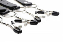 Carregar imagem no visualizador da galeria, Cintos para pernas com pinças para lábios vaginais - Labia Spreader - Master Series
