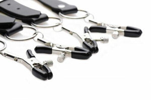 Cintos para pernas com pinças para lábios vaginais - Labia Spreader - Master Series