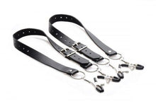 Carregar imagem no visualizador da galeria, Cintos para pernas com pinças para lábios vaginais - Labia Spreader - Master Series
