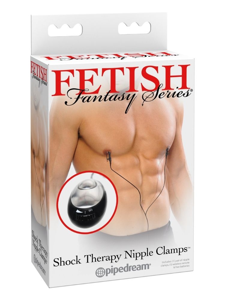 Pinças para mamilos com electroestimulação - Shock Therapy Nipple Clamps